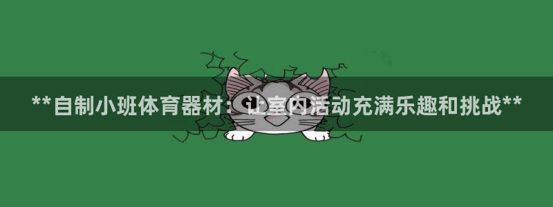 耀世汽车：**自制小班体育器材：让室内活动充满乐趣和