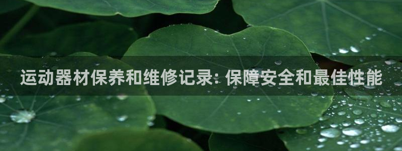 耀世的意思：运动器材保养和维修记录: 保障安全和最佳