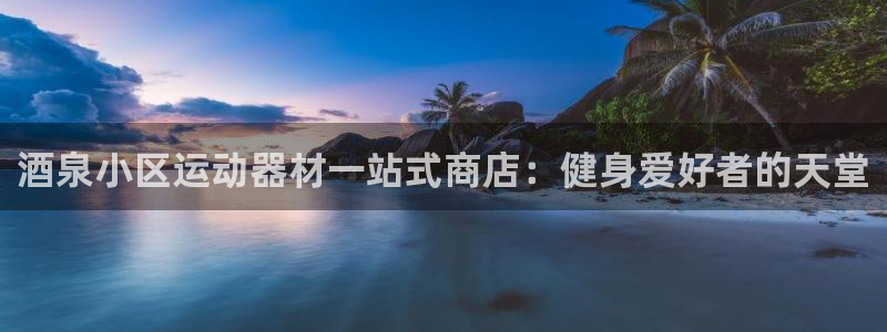 耀世娱乐赢咖APP：酒泉小区运动器材一站式商店：健身